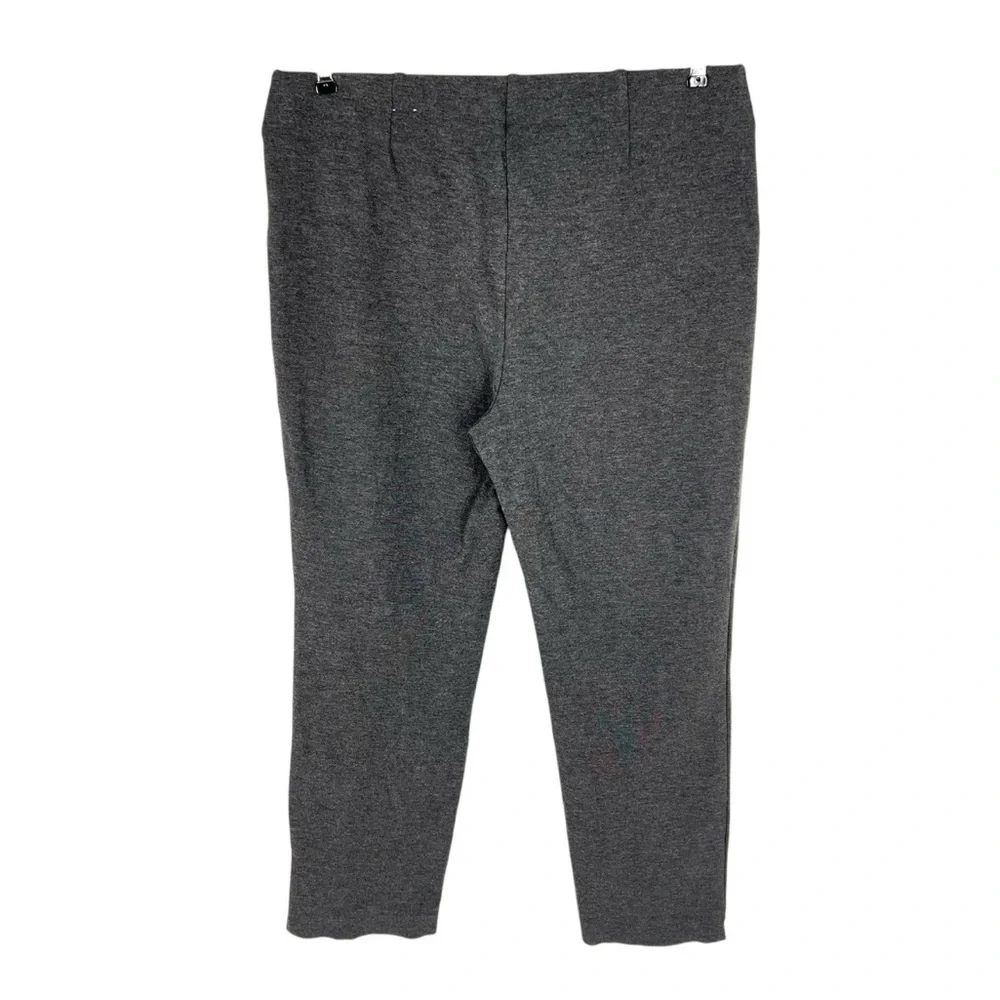 Chicos Fabulously Slimming Ankle Pants Size 2 Charcoal Gray Stretch Ponte 12